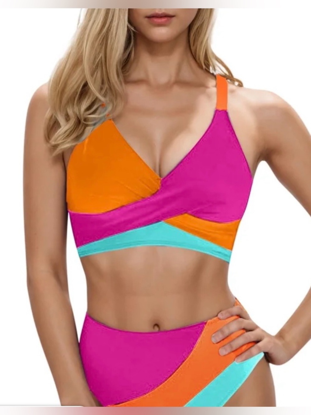 B Swim Colorblock Twist Bikini